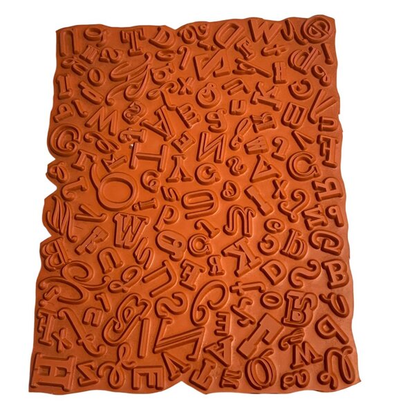 Alphabet Stamp Background Wood Rubber Stamp 2006 By Stampin Up! - Picture 2 of 3